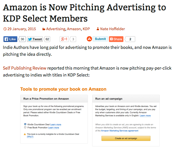 kdp advertising